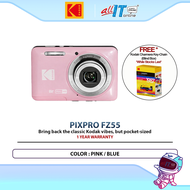 KODAK PIXPRO FZ55 Compact Digital Camera with 16MP Sensor 5X Optical Zoom 1080p Video & Rechargeable