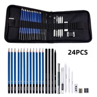 Uni Art 24/35/40/71/145 PCS Sketch pencils Set Professional Drawing Art Pencils Eraser Kit