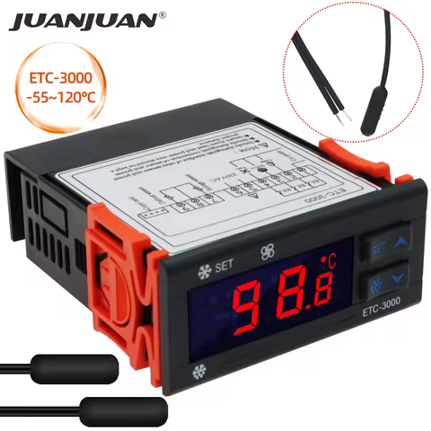 ETC-3000 Thermoregulator Temperature Controller Refrigerator Defrosting Alarm Thermostat Humidity He