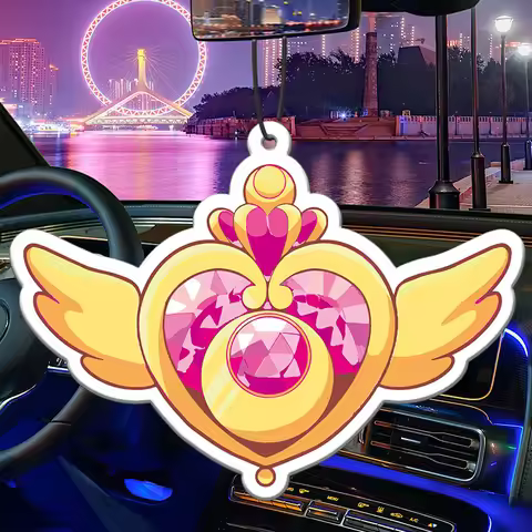 Pink Love Wings Girl Car Aroma Air Freshener Cartoon Wardrobe Natural Aroma Orchid and British Pear 