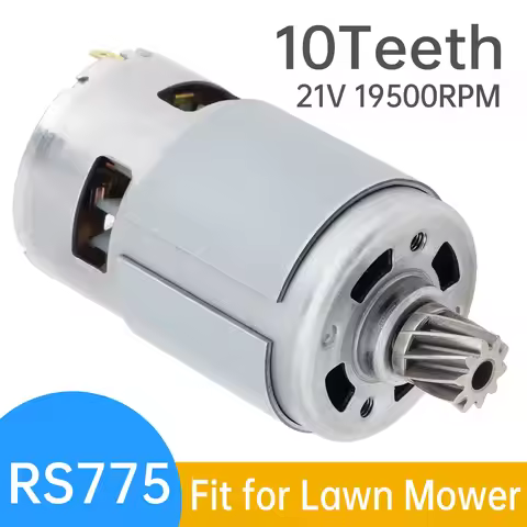RS775 DC Motor 21V 19500RPM 10 Teeth Helical Gear High Torque Motor for Lawn Mower Hedge String Trim