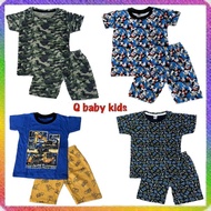 New Design Shirt & short Pants Set 💓KIDS PLAYSET Full Cotton/ Baju Budak , Lelaki / Perempuan Umur 1
