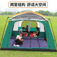 Camping Supplies Portable Tent Outdoor 3-4 People Camping Canopy Two Rooms One Room Breathable Large