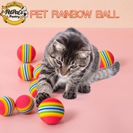 Pet Ball Toy Cat toy Ball Rainbow Chewing Interactive Ball Teething Toy