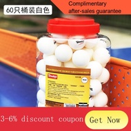 ping pong ball RED DOUBLE HAPPINESS（DHS）Dobr Table Tennis40+High-Elastic Training Ball White One Star60Only1Barrel
