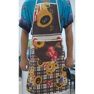 Thick Fabric Apron with Doll Pattern - Kitchen Apron, Cloth Apron, Cooking Utensils, Cooking Apron A