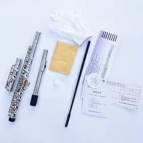 YFL 271 Flute Professional Cupronickel Opening C Key 17 Hole Flute Silver Plated Musical Instruments