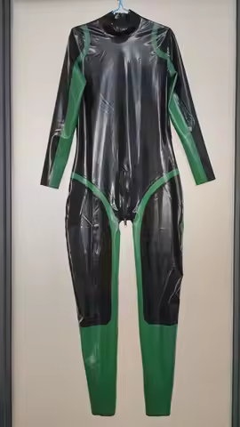 Gummi Latex Rubber Ganzanzug Bodysuit Catsuit fashion Strumpfhose Party Zentai