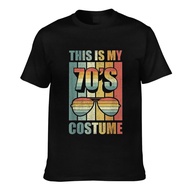 Novelty Top Tee Retro This Is My 70'S Costume Funny Soft T-Shirts