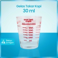 One Two Cups Expresso Shot Glass Coffee Measuring Cup 30ml - MD19