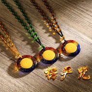 Glazed Shurangama Mantra Pendant Round Six-Character Mantra Oval Shurangama Mantra Pendant Six-Chara