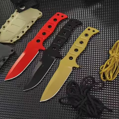 High Hardness BM 375 Tactical Fixed Blade Knife with Sheath Outdoor Emergency Multi-Purpose Tool 9Cr