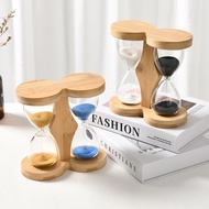 [Toronto2] 15/30Minutes two-color Wooden Hourglass Mini Desktop Decoration Sand Clock Creative Timer