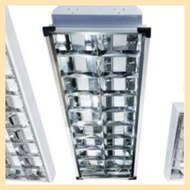T8 LOUVER HOUSING WHIT LED TUBE LIGHT MOUNTED LED GRILLED LUMINAIRE LIGHT 6500K ◰ ۩