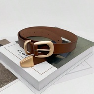 French Minimalist Wide Belt For Women - Metal Ring Embellished Waistband, Ideal For Floor-Length Pan