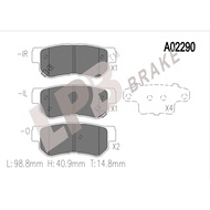 LPB Brake pad REAR NA02290 Hyundai Elantra 4th Gen 1.6/2.0 05'-11',Sonata 6th Gen YF 2.0i 09'-14' Ki