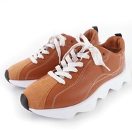 愛馬仕 (HERMES) Envol 繫帶低筒皮質運動鞋，ブラウン，附防塵袋，義大利製造，女款，成色極佳。