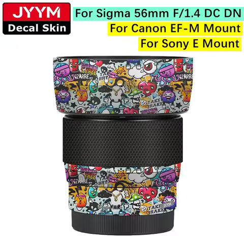 For Sigma 56mm F/1.4 DC DN Contemporary Decal Skin Vinyl Wrap Film Camera Lens Protective Sticker 56