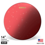 Evans™ B14HR หนังกลองสแนร์ 14" หนังสแนร์ แบบใส น้ำมัน 2 ชั้น หนา 7+7 มิล สีแดง เคลือบ UV ** Made in 