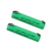 2pcs HSY-AAA0.75-PHP 750mAh with Solder Pins Rechargeable Battery For Braun Electric Hair Clipper HC