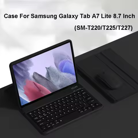 Case For Samsung Galaxy Tab A7 Lite 8.7 Inch, Bluetooth Keyboard Case For Samsung Tab A7 Lite SM-T22