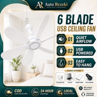 6 Blade 5V USB Kipas Syiling Ceiling Fan Mini Fans Mini Fans Air Conditioner Cooler Fans