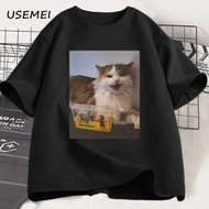 Kulit Terlupakan 007n7 Love Cat T Shirt Lelaki Wanita Permainan Cosplay Tshirt Lucu Tees Grafik Kapa