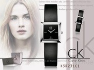 CASIO手錶專賣店 國隆 CK手錶專賣 K3R231C1 黑 方型優雅_保固一年_開發票