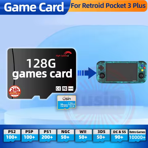 Game Card For Retroid Pocket 3 PLUS RP3 RP3+ TF Retro Games PS2 PSP PS1 Android portable Handheld Ga