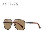 [พร้อมกล่อง] KATELUO 6321แว่นกันแดดโพลาไรซ์สำหรับผู้ชาย Retro Aviator Frame Fishing Outdoor Travel S