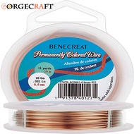 1roll Round Craft Copper Wire Raw(Unplated) 0.8mm 20 Gauge