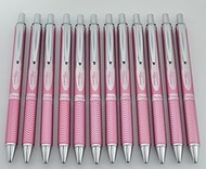 Pentel EnerGel Alloy RT - .7mm Metal Tip, Black Ink, Pink Barrel (Lot of 12)