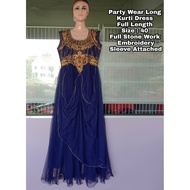 Party Wear Long Kurti Dress / Punjabi Suit / Readymade Punjabi Suit / Long and Short Sleeve Attached