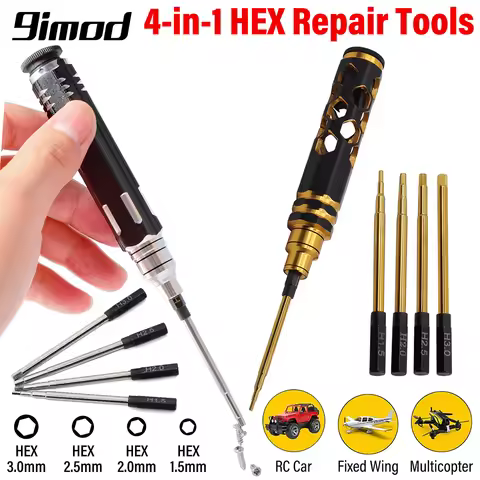 9IMOD RC Hex Driver Set Metal Screwdriver Tool Hex Wrench Set RC Repair Tools Kit RC Hexagon Wrench
