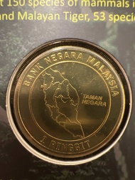 AJ STAR COLLECTION - 75th Anniversary of Taman Negara 1939-2014 RM1 Ringgit Commemorative Coin ( with original coin folder )