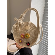Straw Shoulder Bag Or Can Be Carried 19cm Easy To Carry Round Way All In 3 Colors