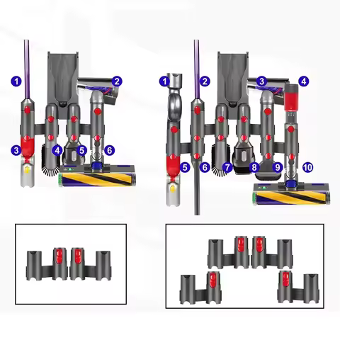2 Pcs Brush Head Nozzle Cleaning Storage Rafor CK For Dyson V7 V8 V10 V11 V12 V15 Vacuum Cleaner Bra