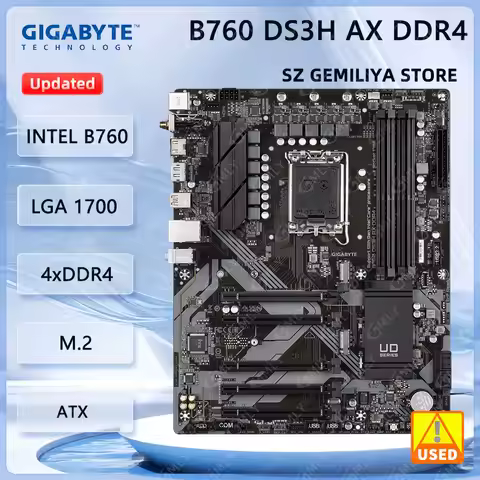 Gigabyte B760 DS3H AX DDR4 Motherboard LGA 1700 intel B760 M.2 Supports 13th and 12th Gen Intel Core