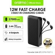 Oraimo Powerbank 4 Port Traveler Link OPB-P5271 27000mAH Real Capacity 2.4A Fast Charging 12W Built-
