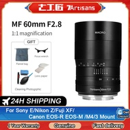 7artisans 60mm F2.8 1:1 Macro Camera Lens Magnification Manual Focus For Sony E Canon RF EOSM Fuji M43 Nikon Z Mount Insect