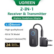 Ugreen 2 in 1 Upgraded Bendable Bluetooth 5.3 Receiver Transmitter for TV Computer Earphone Headphon