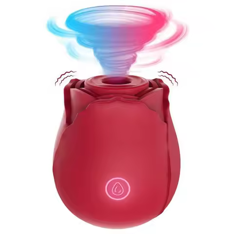Rose Flower Shape Female Silicone Rechargeable Electric Egg Personal Wireless Quiet Clitoral Sucking