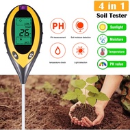 【READY STOCK】4 In 1 Soil PH Humidity Light Temperature Detector Moisture PH Pen Tester Survey Analyz
