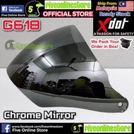 XDOT G618 Helmet Visor X-Dot G618 G618N ORIGINAL Rainbow Chrome Light Smoke Dark Smoke Clear Colourf