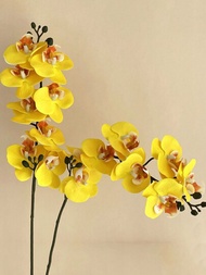 1支蘭萬8朵仿真蝴蝶蘭花束,歐式家居軟裝飾品,泡沫觸感