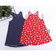 CJ GIRLS' SINGLET DRESS WITH CROSS STRAP BACK FULL MOTIF