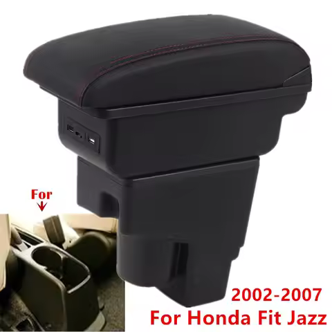 For Honda Jazz Armrest box For Honda Fit Jazz 1 Car Armrest 2002 2003 2004 2005 2006 2007 Arm Storag