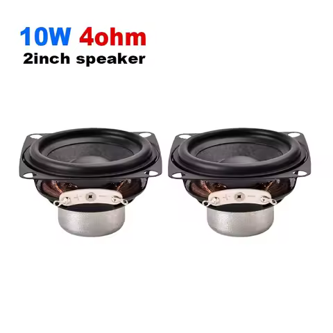 2Pcs 10W 4ohm 2Inch Full Range Speaker Double Strong NdFeB Magnetic Speaker 52MM Woofer for Home Thr