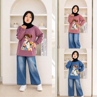 Children's clothing with village girl motif, ages 3-14 years, one set for girls girl clothes set