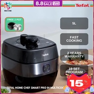 Tefal CY638 Multi Pressure Cooker Home Chef Smart Pro IH 5.0 Litre with 2 Pots CY638D Periuk Tekanan